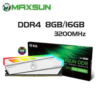 MAXSUN DDR4 RAM RGB תאורה 8GB 3200MHz 288Pin זיכרון 1.35 V אילים 16GB Dual Channel שולחן העבודה הרכיבים המקוריים אילים